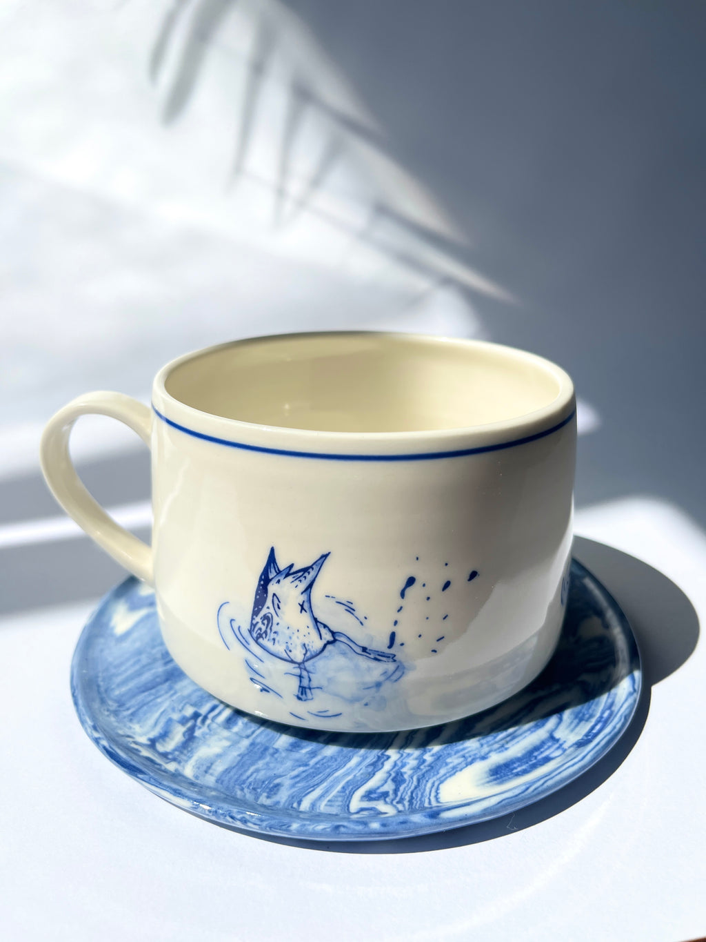 Marbled saucer dish